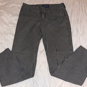 Old Navy, Black and White checkered, pixie cut, mid-rise pants